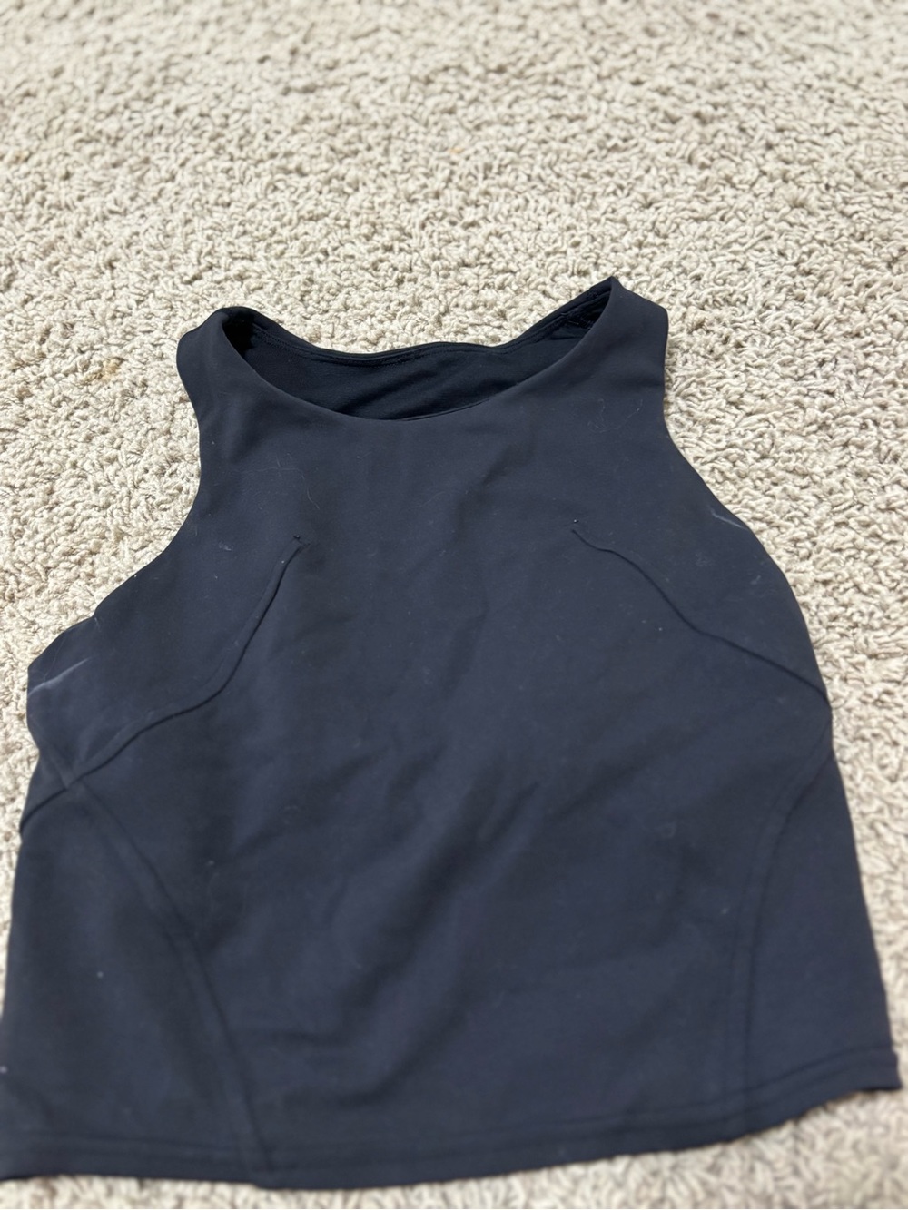 lululemon athletica Black High-Neck Cropped Tank